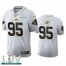 Kansas City Chiefs #95 Chris Jones Mens Nike White Golden Super Bowl LIV 2020 Edition Vapor Limited NFL 100 Jersey