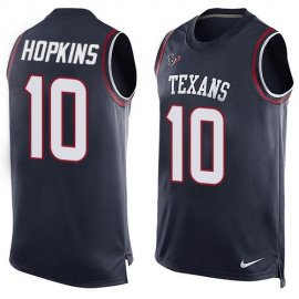 Nike Houston Texans #10 DeAndre Hopkins Navy Blue Team Color Mens Stitched NFL Limited Tank Top Jersey