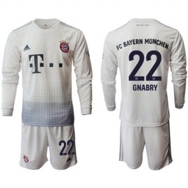 Bayern Munchen #22 Gnabry Away Long Sleeves Soccer Club Jersey