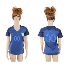 Womens England Personalized Away Soccer Country Jersey