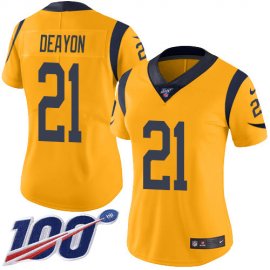 Nike Los Angeles Rams #21 Donte Deayon Gold Womens Stitched NFL Limited Rush 100th Season Jersey