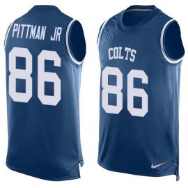 Nike Indianapolis Colts #86 Michael Pittman Jr. Royal Blue Team Color Mens Stitched NFL Limited Tank Top Jersey