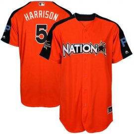 Pittsburgh Pirates #5 Josh Harrison Orange 2017 All-Star National League Stitched Youth MLB Jersey