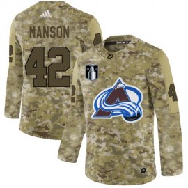 Adidas Colorado Avalanche #42 Josh Manson Camo 2022 Stanley Cup Final Patch Authentic Stitched NHL Jersey Mens