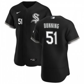Chicago White Sox #51 Dane Dunning Mens Nike Black Alternate 2020 Authentic Player MLB Jersey