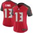 Nike Tampa Bay Buccaneers #13 Mike Evans Red Team Color Womens Stitched NFL Vapor Untouchable Limited Jersey