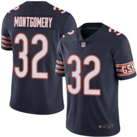 Nike Chicago Bears #32 David Montgomery Navy Blue Team Color Mens Stitched NFL Vapor Untouchable Limited Jersey