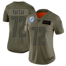 Nike Detroit Lions #72 Halapoulivaati Vaitai Camo Womens Stitched NFL Limited 2019 Salute To Service Jersey