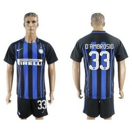 Inter Milan #33 Dambrosio Home Soccer Club Jersey