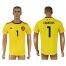 Belgium #1 Courtois Away Soccer Country Jersey