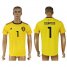 Belgium #1 Courtois Away Soccer Country Jersey