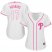 Philadelphia Phillies #17 Rhys Hoskins White/Pink Fashion Womens Stitched MLB Jersey