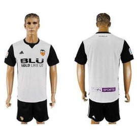Valencia Blank Home Soccer Club Jersey