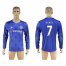 Chelsea #7 Kante Home Long Sleeves Soccer Club Jersey