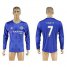 Chelsea #7 Kante Home Long Sleeves Soccer Club Jersey