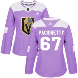 Adidas Vegas Golden Knights #67 Max Pacioretty Purple Authentic Fights Cancer Womens Stitched NHL Jersey