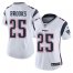 Nike New England Patriots #25 Terrence Brooks White Womens Stitched NFL Vapor Untouchable Limited Jersey