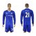 Chelsea #21 Matic Home Long Sleeves Soccer Club Jersey