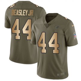 Nike Atlanta Falcons #44 Vic Beasley Jr Olive/Gold Mens Stitched NFL Limited 2017 Salute To Service Jersey