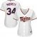 Minnesota Twins #34 Kirby Puckett White Home Womens Stitched MLB Jersey