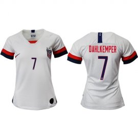 Womens USA #7 Dahlkemper Home Soccer Country Jersey