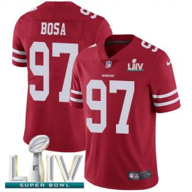 Nike San Francisco 49ers #97 Nick Bosa Red Super Bowl LIV 2020 Team Color Mens Stitched NFL Vapor Untouchable Limited Jersey