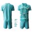 France Blank Light Blue Goalkeeper Kid Soccer Country Jersey