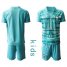 France Blank Light Blue Goalkeeper Kid Soccer Country Jersey