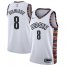 Mens Nike Brooklyn Nets #8 Spencer Dinwiddie White Basketball Swingman City Edition 2019 20 Jersey