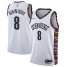 Mens Nike Brooklyn Nets #8 Spencer Dinwiddie White Basketball Swingman City Edition 2019 20 Jersey