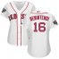 Boston Red Sox #16 Andrew Benintendi White Home 2018 World Series Womens Stitched MLB Jersey