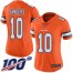 Nike Denver Broncos #10 Emmanuel Sanders Orange Womens Stitched NFL Limited Rush 100th Season Jersey