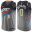 Nike Oklahoma City Thunder #0 Russell Westbrook Gray NBA Swingman City Edition Jersey