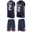 Nike New England Patriots #2 Brian Hoyer Navy Blue Team Color Mens Stitched NFL Limited Tank Top Suit Jersey