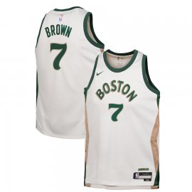 Jaylen Brown Boston Celtics Nike Youth 2023/24 Swingman Replica Jersey – City Edition – White