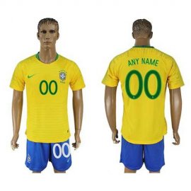 Brazil Personalized Home Soccer Country Jersey