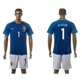 Brazil #1 Alisson Away Soccer Country Jersey