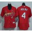 St.Louis Cardinals #4 Yadier Molina Red Flexbase Authentic Womens Stitched MLB Jersey
