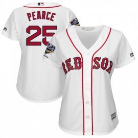 Boston Red Sox #25 Steve Pearce Majestic Womens 2018 World Series Champions Home Cool Base Player Jersey White