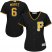 Pittsburgh Pirates #6 Starling Marte Black Alternate Womens Stitched MLB Jersey