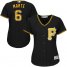 Pittsburgh Pirates #6 Starling Marte Black Alternate Womens Stitched MLB Jersey