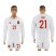Spain #21 Silva White Away Long Sleeves Soccer Country Jersey