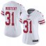 Nike San Francisco 49ers #31 Raheem Mostert White Womens Stitched NFL Vapor Untouchable Limited Jersey