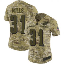 Nike Philadelphia Eagles #31 Jalen Mills Camo Womens Stitched NFL Limited 2018 Salute to Service Jersey