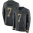 Nike Jacksonville Jaguars #7 Nick Foles Anthracite Salute to Service Mens Stitched NFL Limited Therma Long Sleeve Jersey