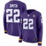 Nike Minnesota Vikings #22 Harrison Smith Purple Team Color Womens Stitched NFL Limited Therma Long Sleeve Jersey