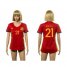Womens Spain #21 Nolito Red Home Soccer Country Jersey