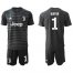 Juventus #1 Buffon Black Goalkeeper Soccer Club Jersey