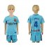 Barcelona #4 I.Rakitic Away Kid Soccer Club Jersey
