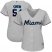 Miami Marlins #54 Wei-Yin Chen Grey Road Womens Stitched MLB Jersey